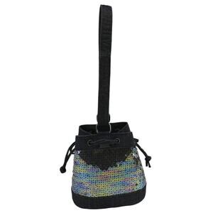 vintage chanel karl lagerfeld sequin denim bucket bag (1997–1999)